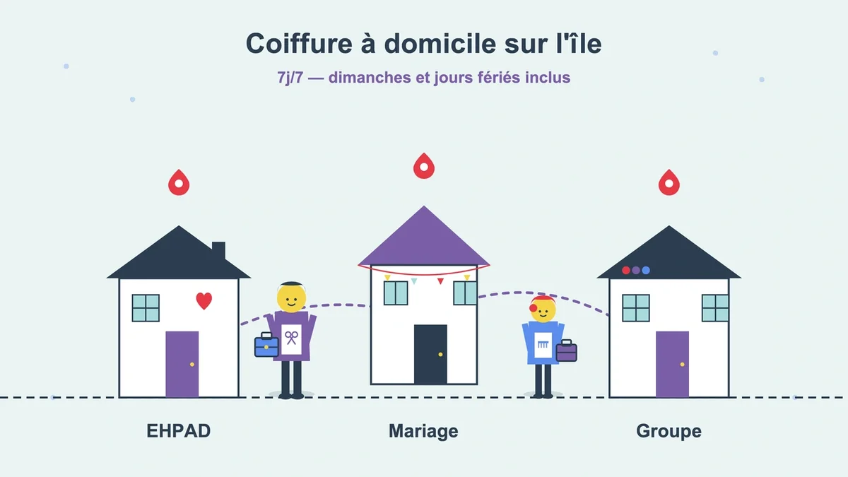 Coiffeurs se rendant à domicile avec leur matériel pour offrir des services aux personnes âgées